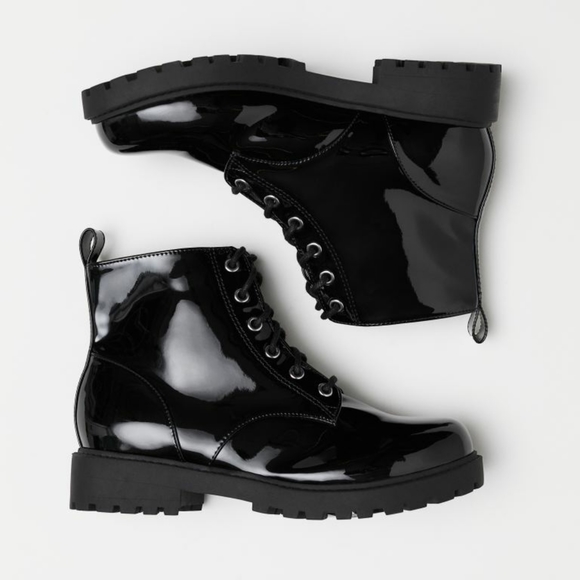 h&m patent boots